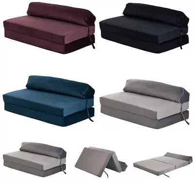 £109.97 • Buy Velvet Z Bed Double Size Fold Out Chair Bed Sofa Seat Foam Folding Chair Futon