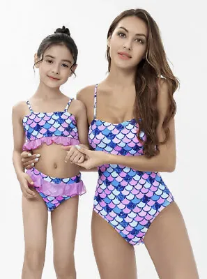 Boutique Girls Mermaid Scales Ruffle Bikini NWT Size 5 • $14.50