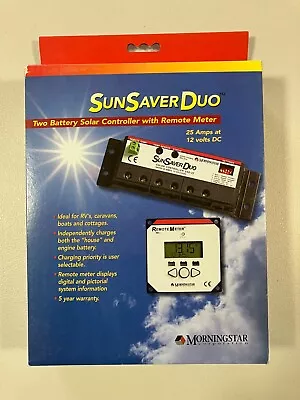 Morningstar SunSaver DUO SSD-25RM Solar Charge Controller W/ Remote Meter 12V DC • $114