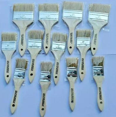 MIx Of 12 Chip Brushes Perfect For Adhesives Paint Touchups   1.5  2  And 3  • $13.25