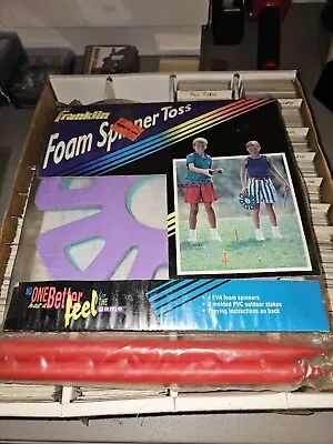 Vintage Franklin Sports Foam Spinner Toss Lawn Game Purple Green NOS NIP • $10