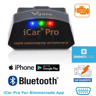 OBDⅡ Scanner Vgate ICar Pro BT4.0 BIMMERCODE Coding IPad IOS Android Code Reader • $22.59