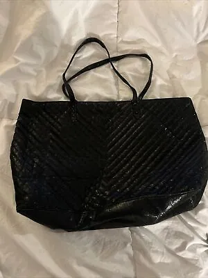 Victoria’s Secret Tote Black Glitter • $10