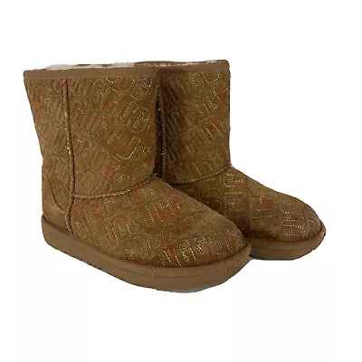 UGG Australia Classic II Graphic Stitch Kids Youth Boot 1112383K Chestnut Size 3 • $23.99