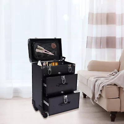 Professional Rolling Makeup Train Case Cosmetic Trolley Makeup Storage Organizer • $74.10