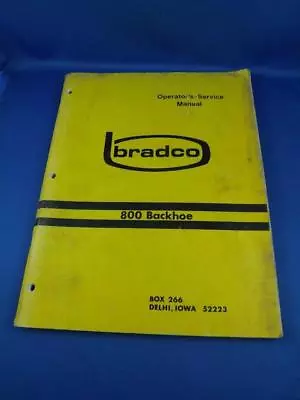 Bradco Operators Service Manual 800 Backhoe 3 Point Hitch • $39.99