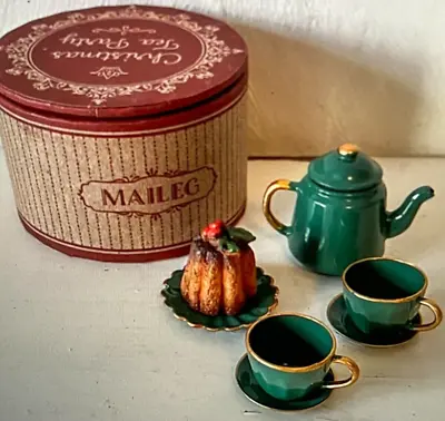 Maileg Mouse Size Christmas Tea Party Set Metal Plates Mugs Teapot BNIB • £25.99