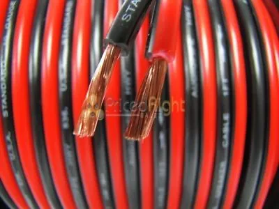 $8.95 • Buy 25 Ft 16 Gauge Speaker Wire Car Home Audio 25' Black Red Zip Power Ground Cable