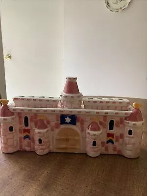 Children's Royal Castle Menorah 11”x6” Preowned Some Smoke Stains In Candle Hold • $15