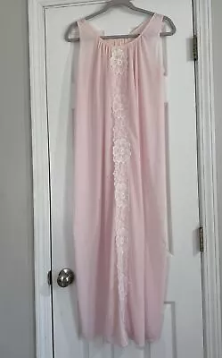 Vintage 1970’s Pink With Lace Nightgown Size M-L Free Shipping • $19.99