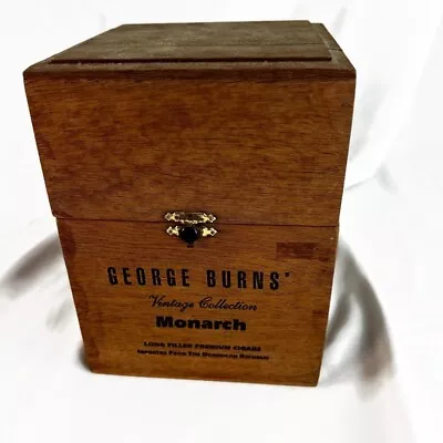 George Burns Vintage Monarch Humidor Wood Cigar Box • $10.99