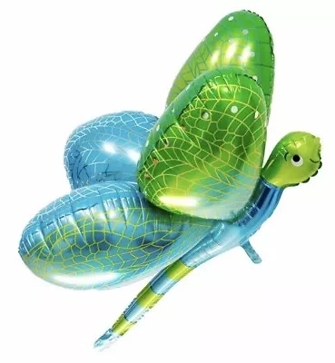 3D Dragonfly Balloon Air Fill Foil Party Decoration Butterfly Summer Garden Bee • £3.99