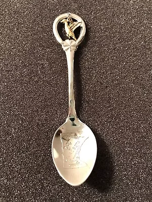 Vintage Silver Tone Minnesota State Good Luck Souvenir Spoon Dangling Duck Charm • $7