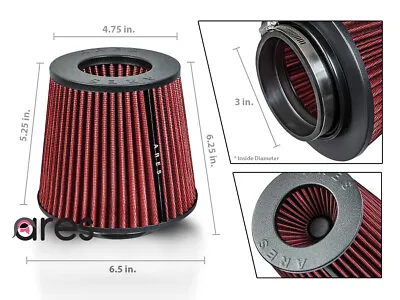 Ares RED 3  Universal Dry Air Filter Cone Dry Filter Replacement • $22.79