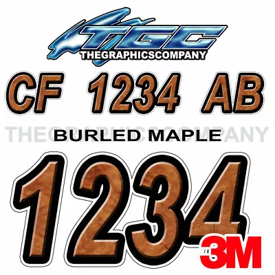 Maplewood Custom Boat Registration Vinyl Decals Stickers Your Numbers Lettering • $26.99