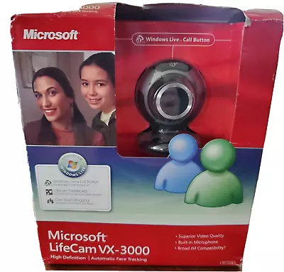 A Microsoft Lifecam VX-3000 Webcam With Microphone And Digital Zoom • $20.36