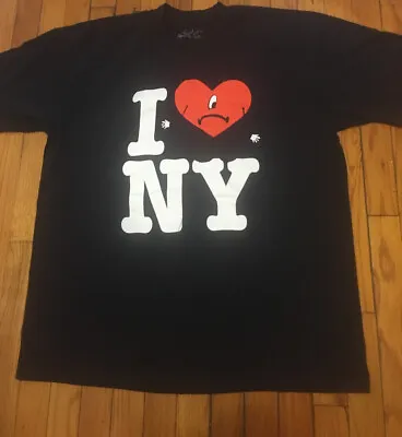 Official 2022 Bad Bunny I Love NY New York Yankee NYC Hottest Tour Shirt 2XL XXL • $77.91