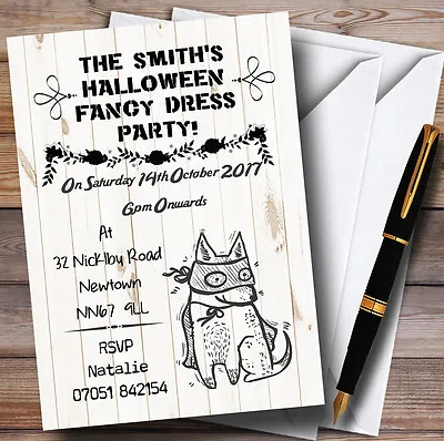 Scary Fancy Dress Personalised Halloween Party Invitations • £89.95