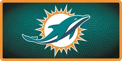 Miami Dolphins Premium Laser Cut Tag License Plate Team Ball Design... • $31.72