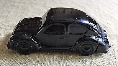 Avon VW Volkswagen Black Beetle Bug Car After Shave Bottle Decanter Glass EMPTY  • $12