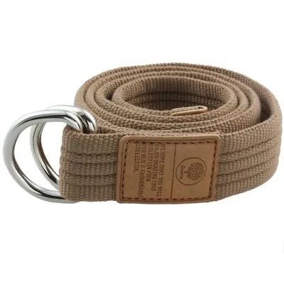 Military Style Canvas Web Belts For Men D-ring Buckle Men's Belt 1.25  Khaki • $25.41