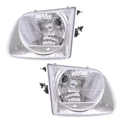 Pair Set Headlights Assembly For 01-03 Ford F-150 Lightning Pickup 04 Heritage • $79.30