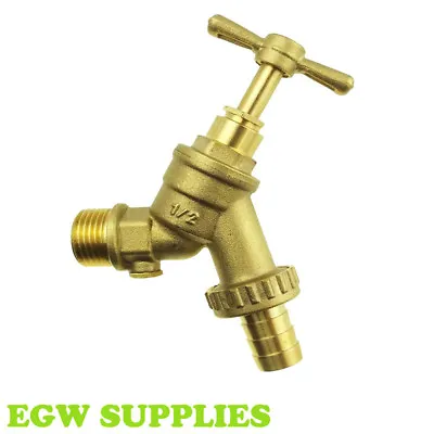 Brass Outdoor Garden Tap 1/2 Bspm Inlet And 3/4  Outlet • £7.99