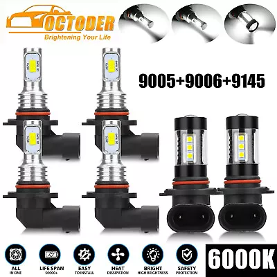 6x For Chevy Silverado 1500 2500 HD 2003-2006 LED Headlight Hi/Lo Beam Fog Bulbs • $19.48