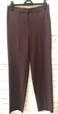 £9.99 • Buy  Ex M&S 'Pablo' Straight Leg Trousers Chocolate Brown Sizes 8-24 *NEW* (67)