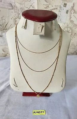 H&M Divided Gold Layered Chain Pendant Necklace Costume Jewellery JUN377 • £4.49