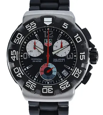 Men's Tag Heuer Formula 1 42mm Professional Chronograph 200M Watch CAC1110-0! • $599.95