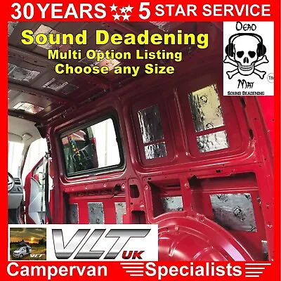 Sound Deadening Proofing Camper Van Vw Car Butyl Dead Mat Metal Foil Audio Panel • £98.99