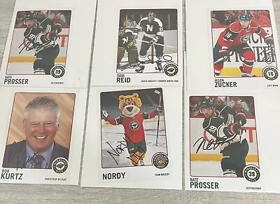 Lot Of 6 - 5x7 Photos Autographed Minnesota Wild Prosser/Zucker/Kurtz/Reid/ • $18.75