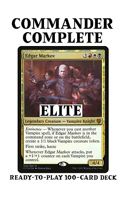 Edgar Markov ELITE Vampire Tribal Magic MTG Custom Commander Deck • $899.99