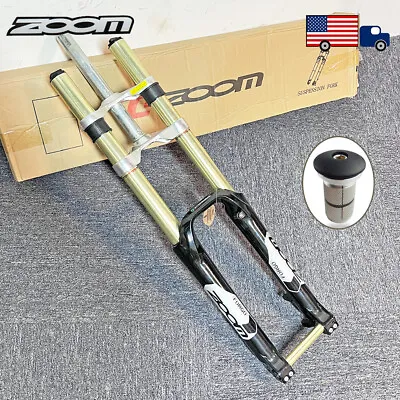 Downhill ZOOM 26/27.5/29  MTB Bike Suspension Fork 110*20mm Thru Axle Lockout US • $152