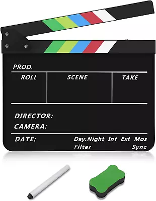 Director Movie Video Slate Clapboard Film Movie Clapper Board Color Clap Stick • $25.79