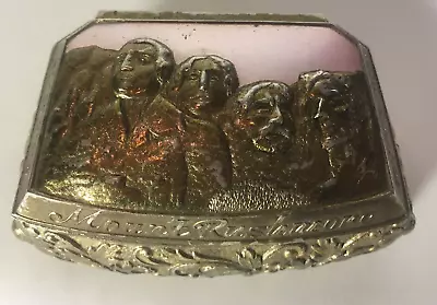 Mount Rushmore Metal Hinged Trinket Jewelry Box Japan Vintage Black Hills SD • $19.99