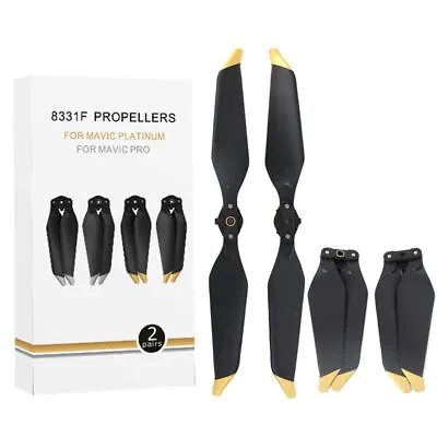 $10.77 • Buy 2 Pairs Propeller 8331 Low Noise Quick Release Blades For DJI Mavic Pro PLATINUM