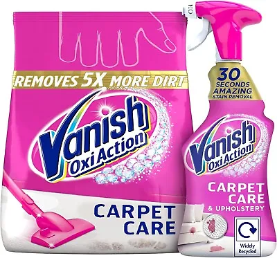 Vanish Oxi Action Gold Carpet Rug Cleaner Powder 650G  AND Stain Remover Spray • £16.99