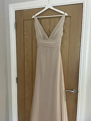 £12 • Buy Noir Lazzaro Floor Length Evening Dress Champagne - Worn Once, Immaculate!