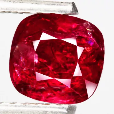 1.08Ct. Natural Spinel Red Best Color Cushion Shape Mogok Myanmar Gem Ravishing! • $2.25