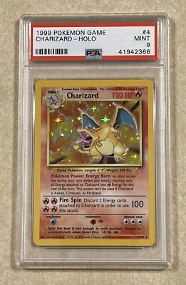 $1350 • Buy Pokémon TCG Charizard Base Set Holo Unlimited PSA 9