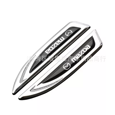 2PCS Car Body Side Fender Door Badge Logo Emblem Accessories For Mazda Silver  • $14.99