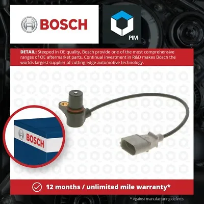 RPM / Crankshaft Sensor Fits VW PASSAT 357 3C2 3C5 3.2 3.6 05 To 11 Bosch New • $34.30