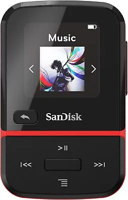 SanDisk Clip Sport Go MP3 Player 16GB Radio FM Black 16 GB RED • £29.90