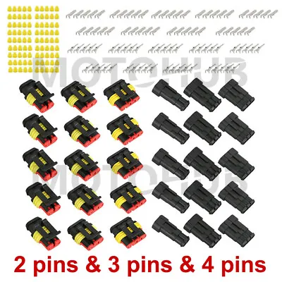 15 Sets 2 3 4 Pins Way Sealed Waterproof Electrical Connector Plug Truck Caravan • $8.68