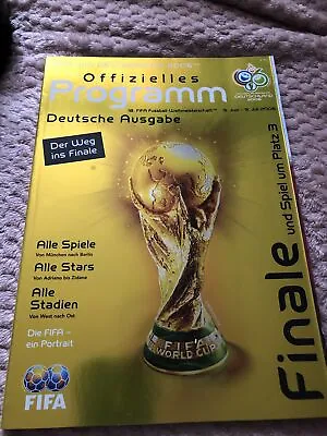 £2 • Buy FIFA World Cup 2006 Germany Official Programme..German Edition Final.