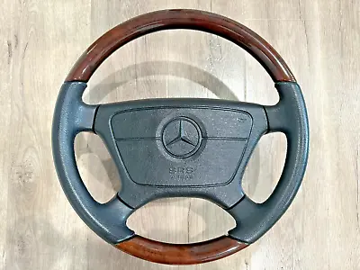 Mercedes W140 W124 W202 R129 W210 W463 Burlwood Steering Wheel. OEM • $850