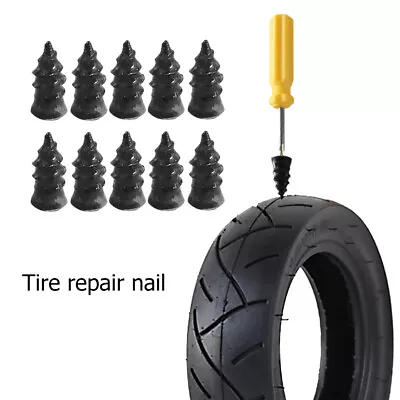 10pcs Car Tubeless Vacuum Tyre Puncture Repair Kit Screw Nails Tire Patch Plug • $3.66