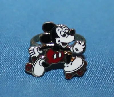 Vintage Disney Mickey Mouse On Roller Skates Adjustable Ring • $5.99